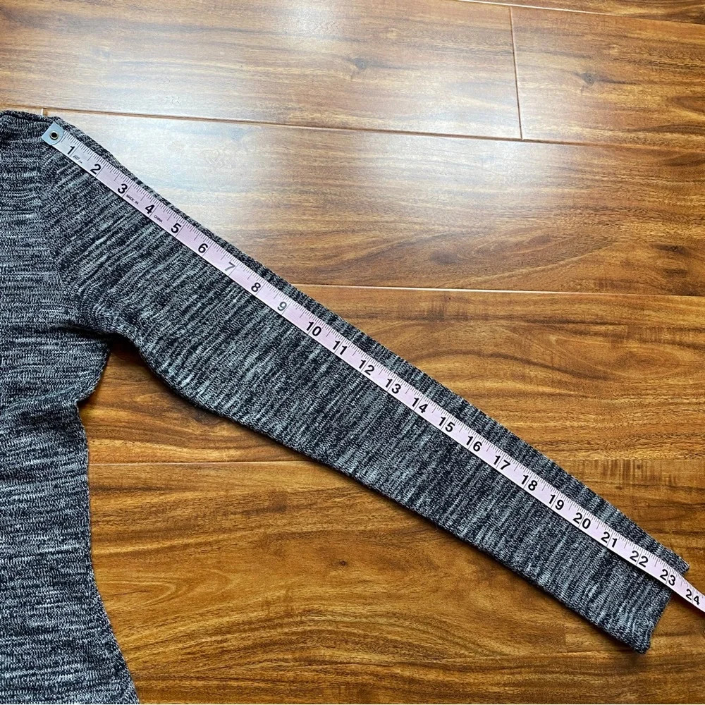 Anthropologie Pure + Good Gray Marbled Turtleneck Soft Stretch Knit Top Size M